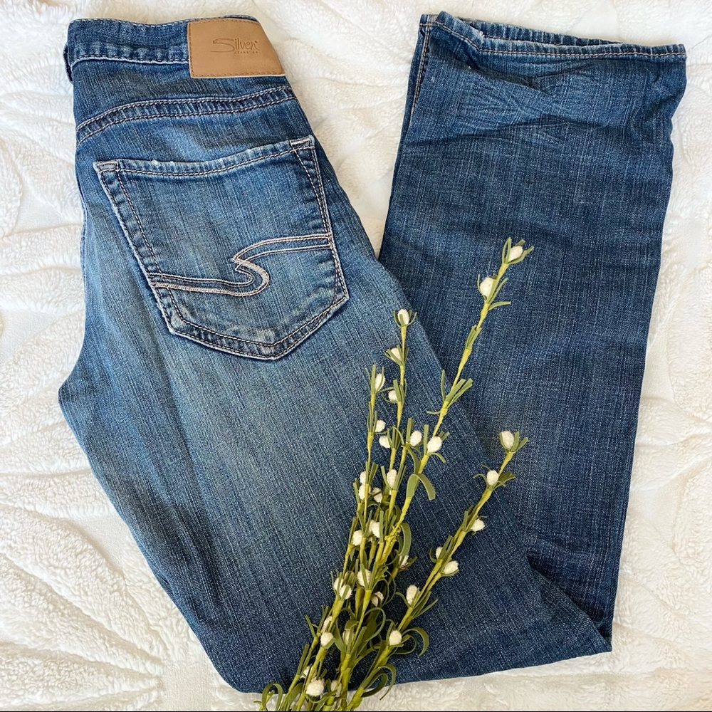 Men’s Silver “Zac” Blue Straight Jeans Size- W28 L34